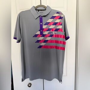 Men’s Gray Adidas Golf Polo Size M